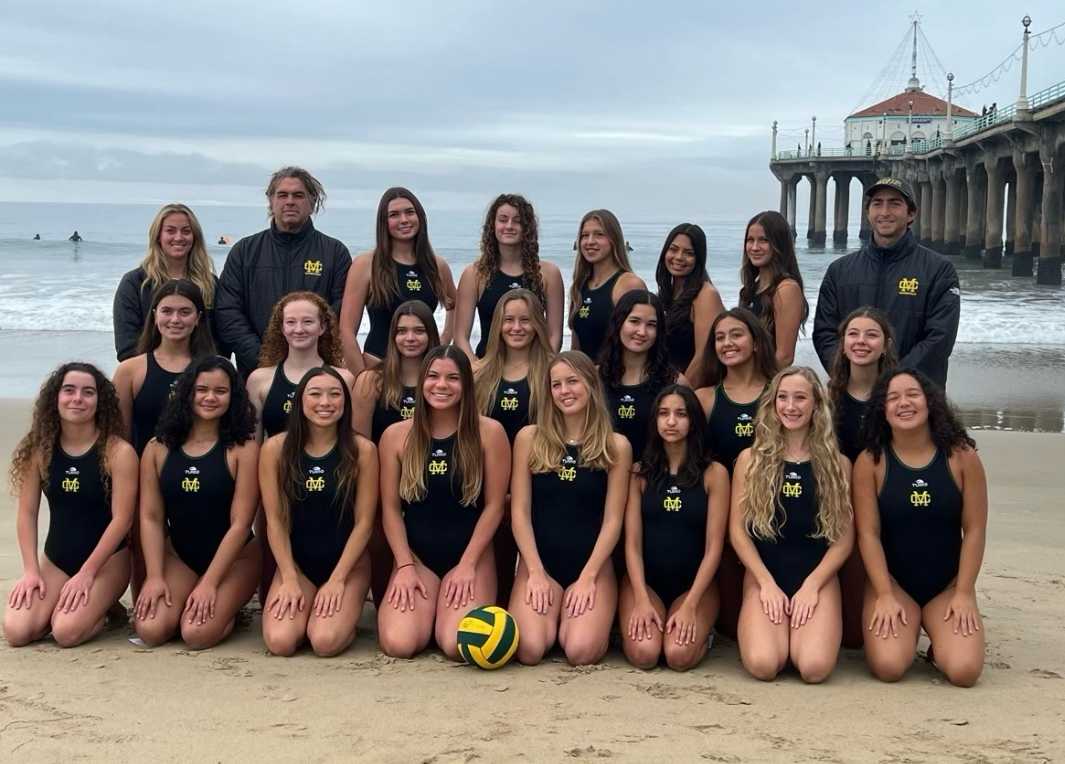 Mira Costa Girls Water Polo team photo at Manhattan Beach