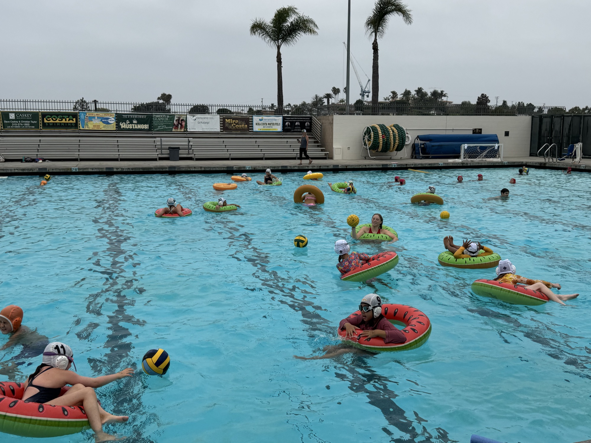 Mini Mustangs athletes in the pool