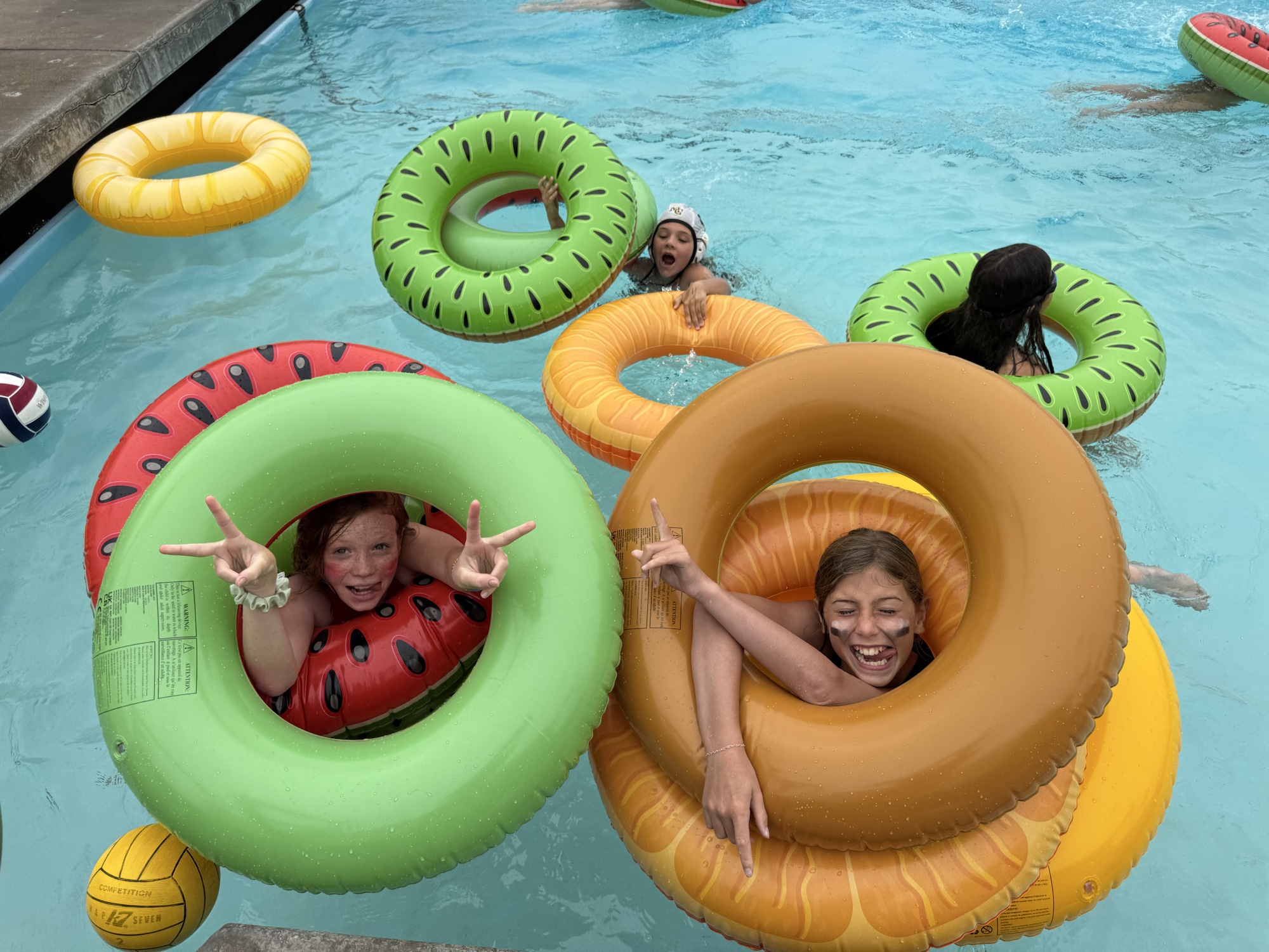Mini Mustangs athletes during pool practice